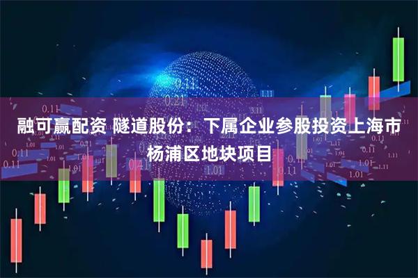 融可赢配资 隧道股份：下属企业参股投资上海市杨浦区地块项目
